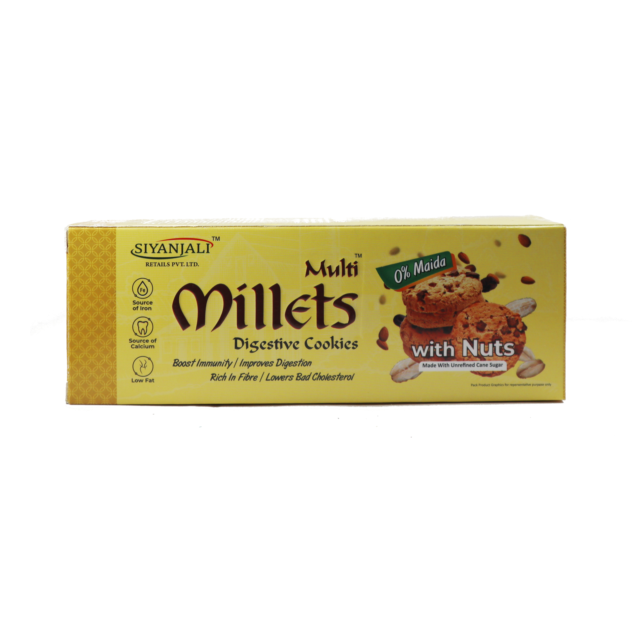 millets-cookies-nuts Siyanjali - Multi millets cookies with nuts & Fruits || Crunchy || Nutrient-Rich || Digestive Cookies 80 gms